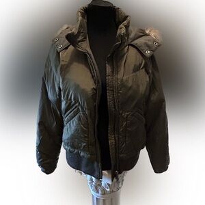 Levis coat Women’s Duck Down Faux Fur Hooded Parka Jacket L